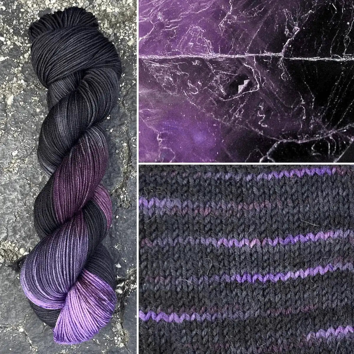 Purple Fluorite - Merino/Nylon Alder Fingering Yarn