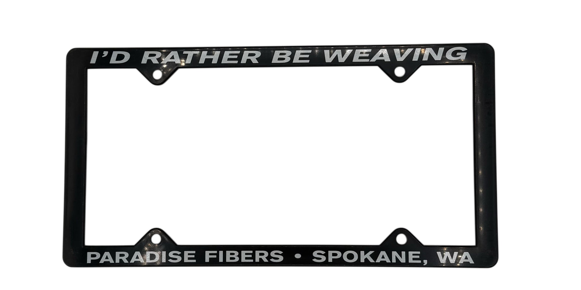 I'd Rather Be Weaving License Plate Frame