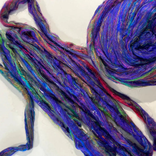 Recycled Sari Silk Top - Aquarium