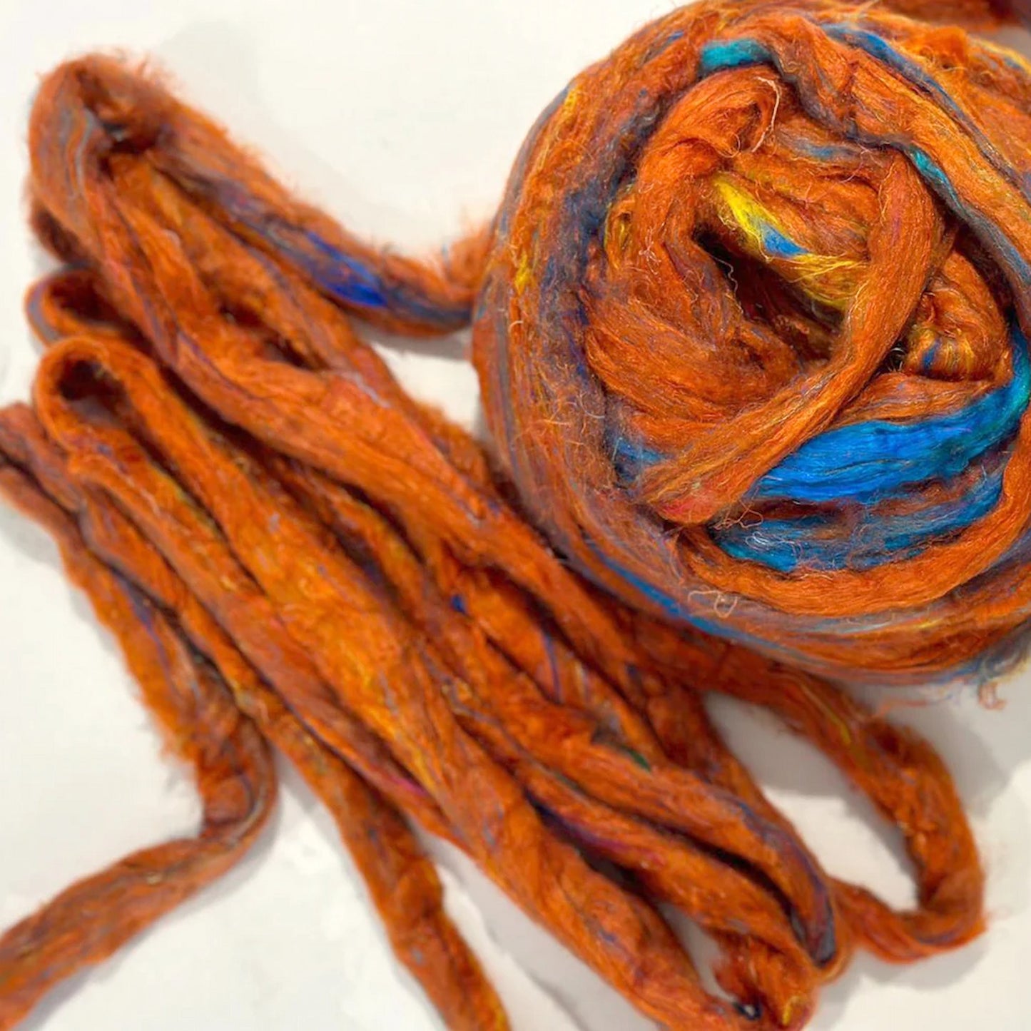 Recycled Sari Silk Top - Beach Fire