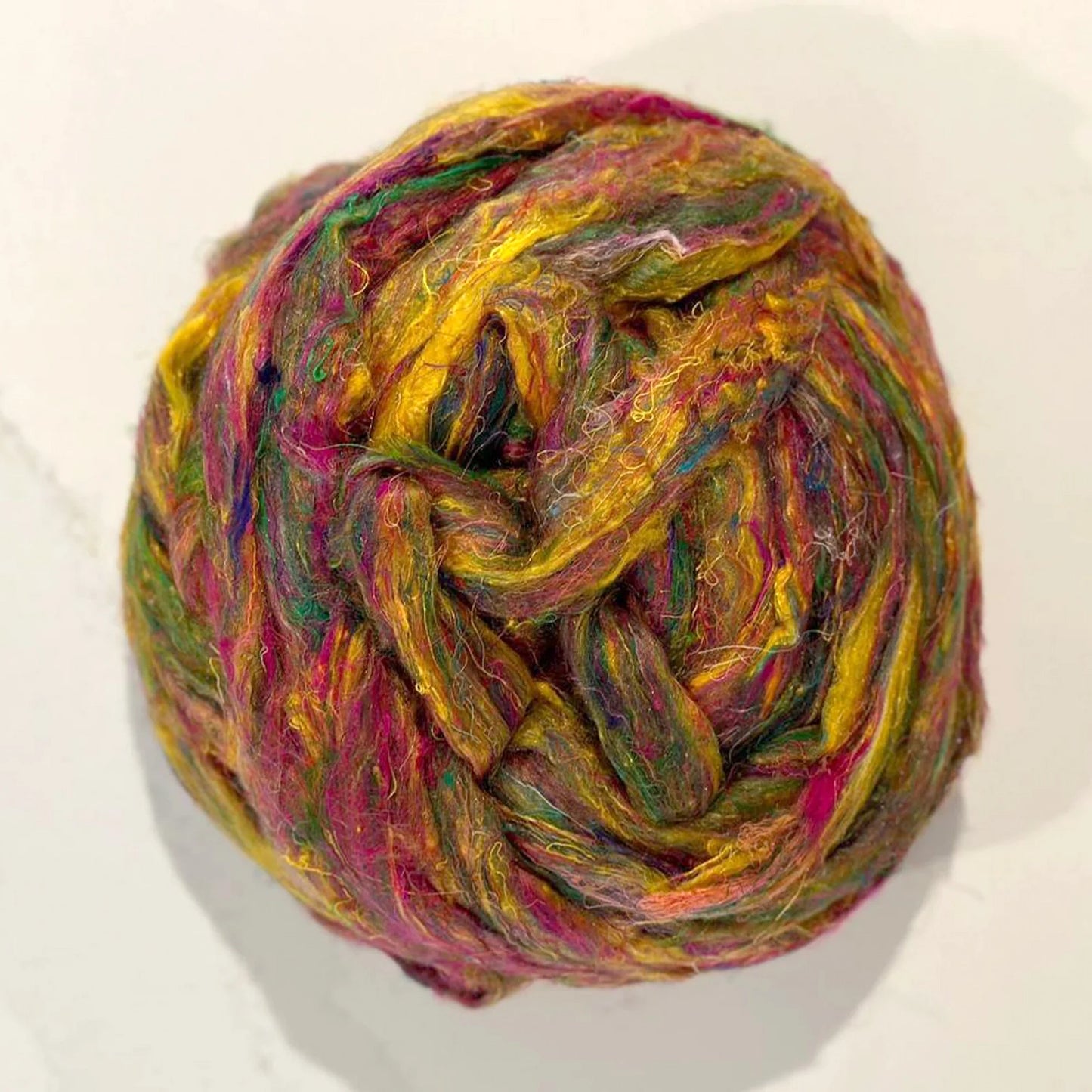 Recycled Sari Silk Top - Mardi Gras