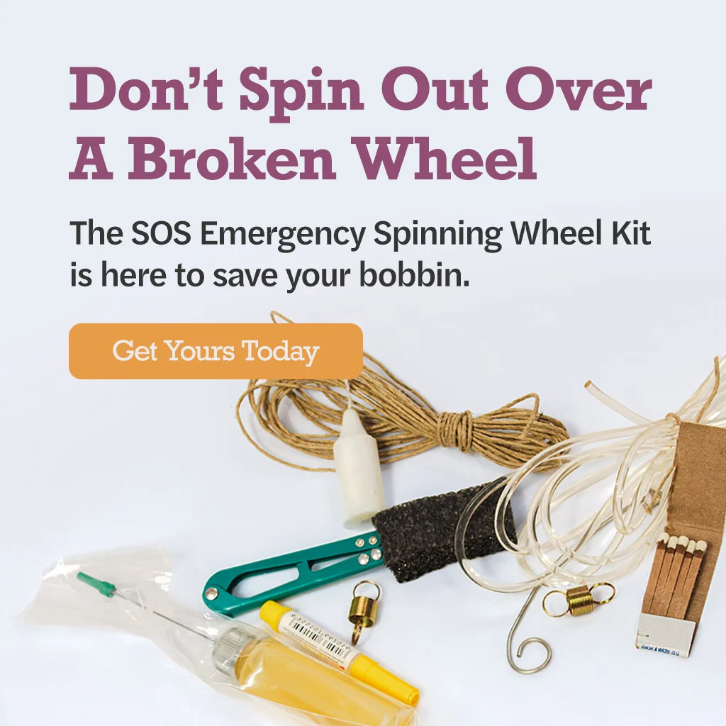 Don't Spin Out Over A Broken Wheel. The SOS Emergency Spinning Wheel Kit Is Here To Save Your Bobbin. Get Yours Today!