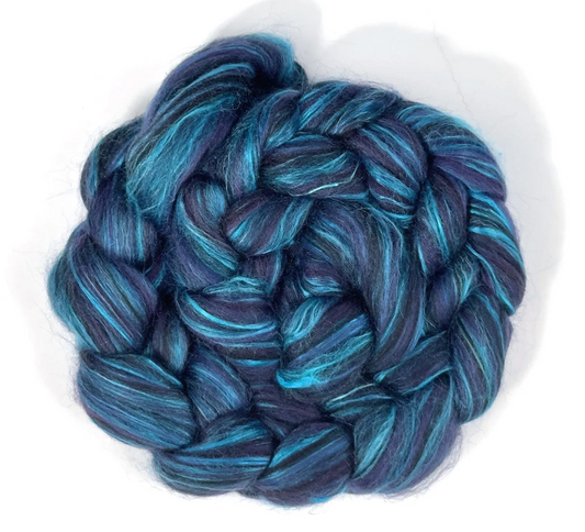 Paradise Fibers 80/20 Merino & Mulberry Silk Top – Luminous Lagoon