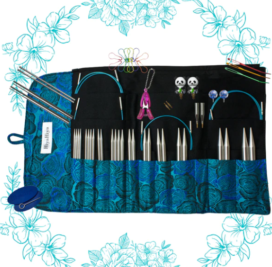 Hiya Hiya STEEL PREMIUM Interchangeable Knitting Needle Set, Large 5 