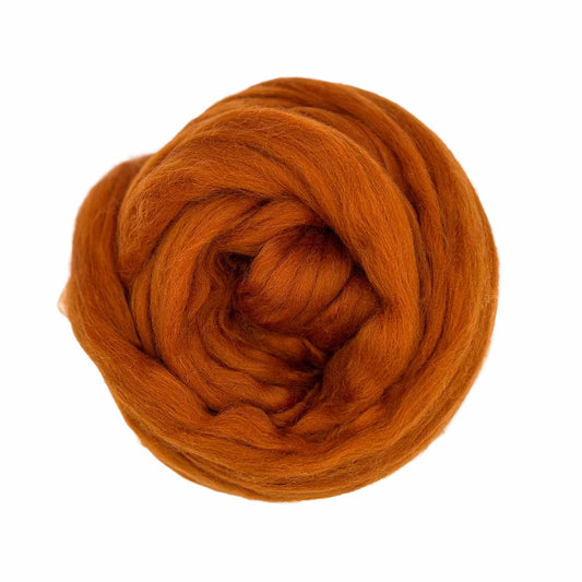 Paradise Fibers Solid Colored Merino Top - 19 Foxtail