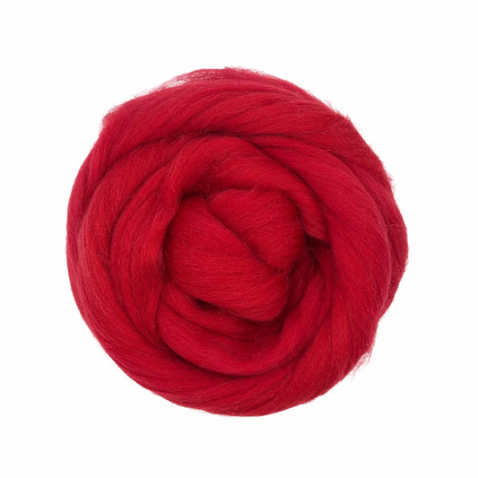 Paradise Fibers Solid Colored Merino Top - 60 Chili