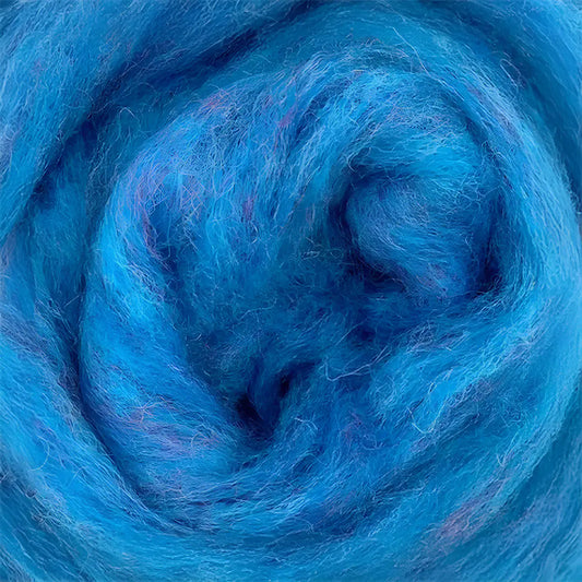 Dyed Carded Corriedale Wool – Tutti Frutti Bilberry Pie | Paradise Fibers
