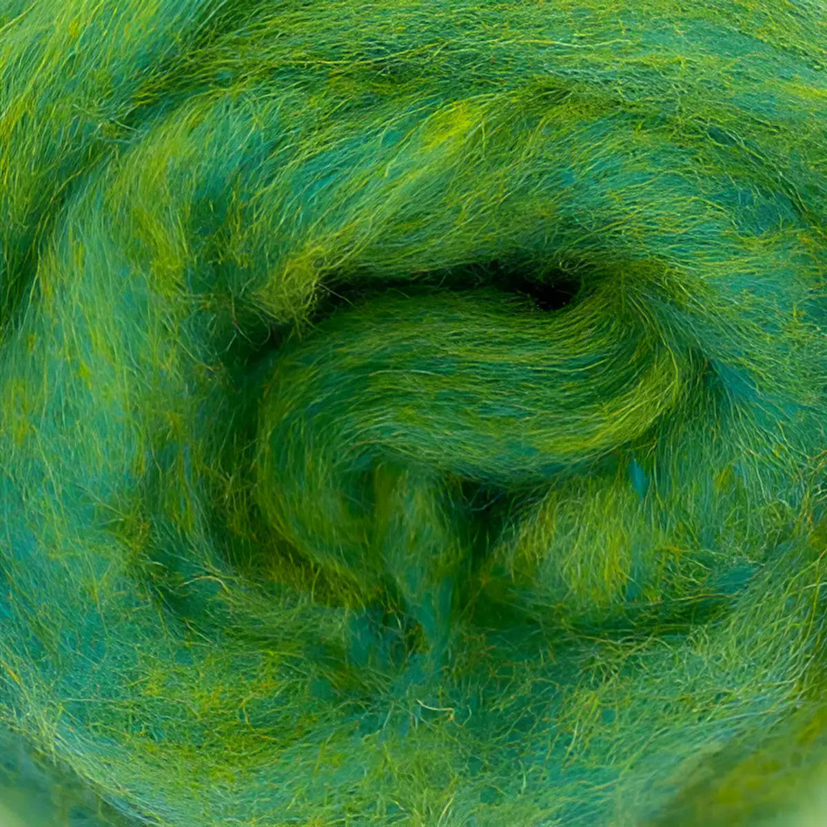 Dyed Carded Corriedale Wool – Tutti Frutti Lemon Lime | Paradise Fibers