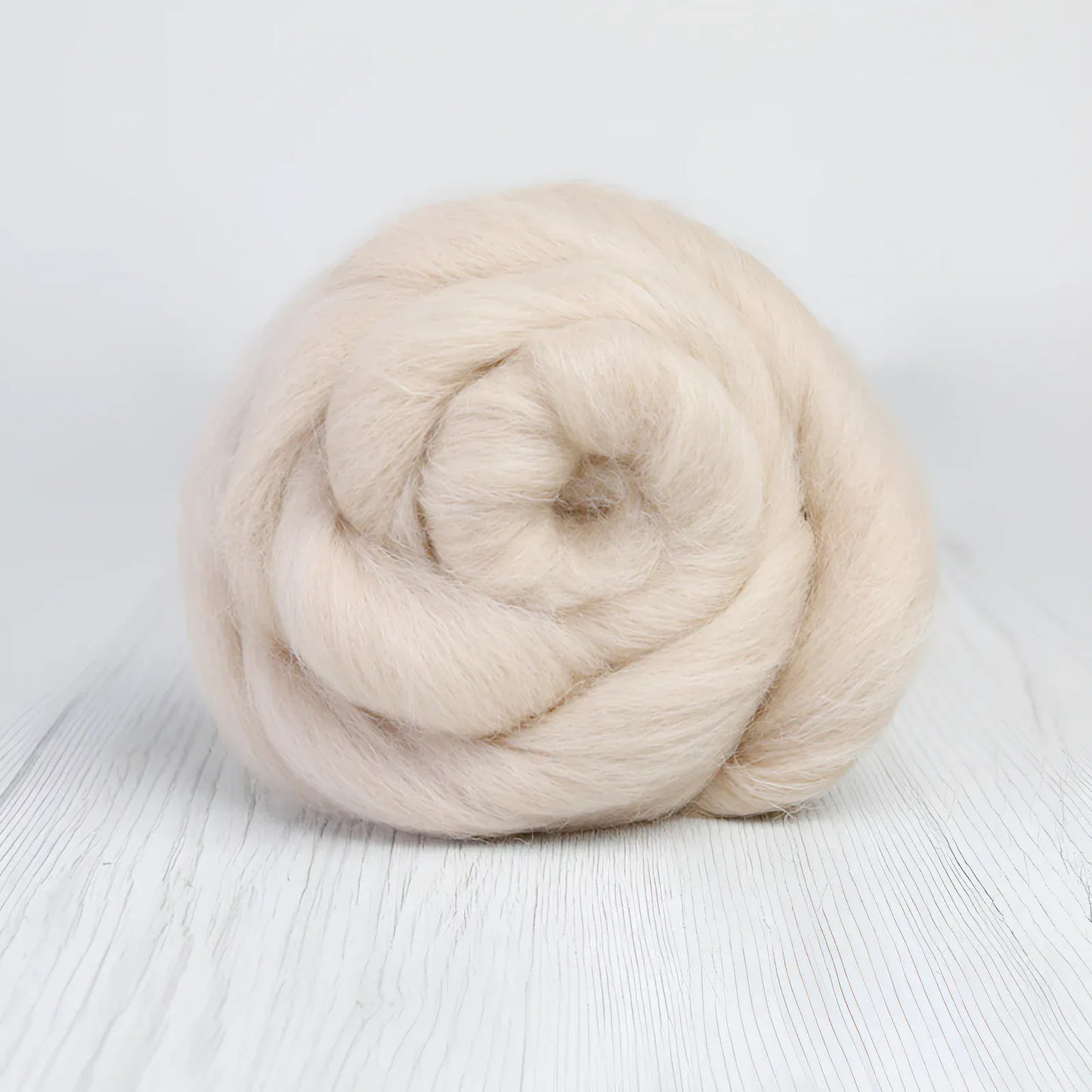 Superfine Natural Undyed Alpaca Top - Very Light Brown