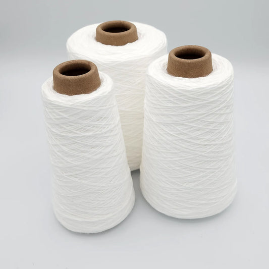 8/4 Cotton Weaving Yarn - White | 4oz, 8oz, or 16oz Cones by Lofty Fiber