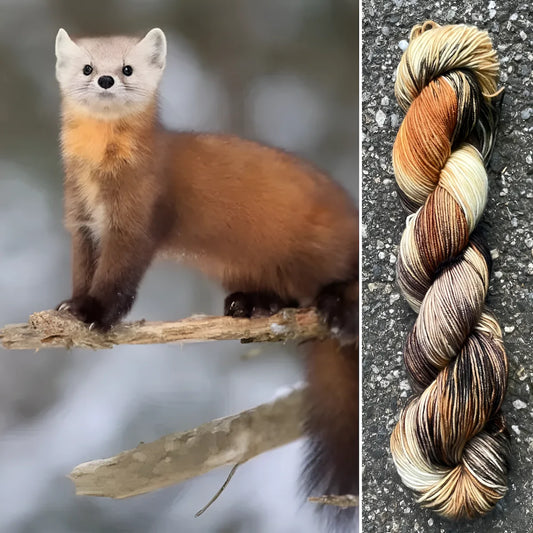 American Marten - Merino/Nylon Alder Fingering Yarn - Round Mountain Fibers