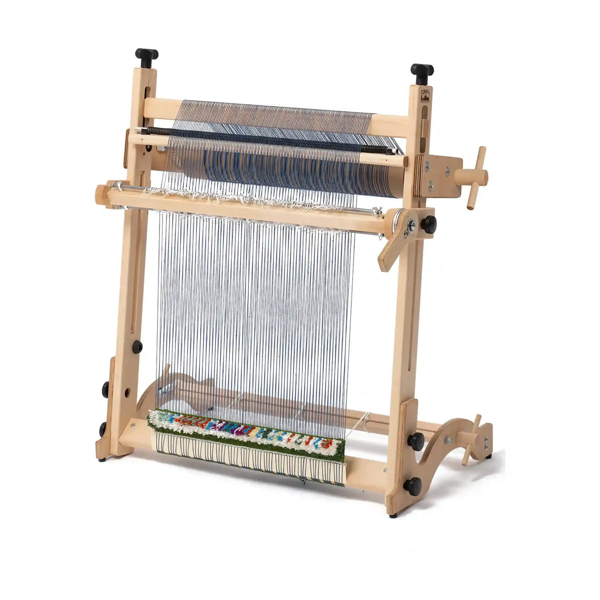 Warped Arras Tapestry Loom with the Beam Kit, front angle view