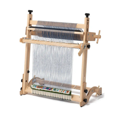 Warped Arras Tapestry Loom with the Beam Kit, front angle view
