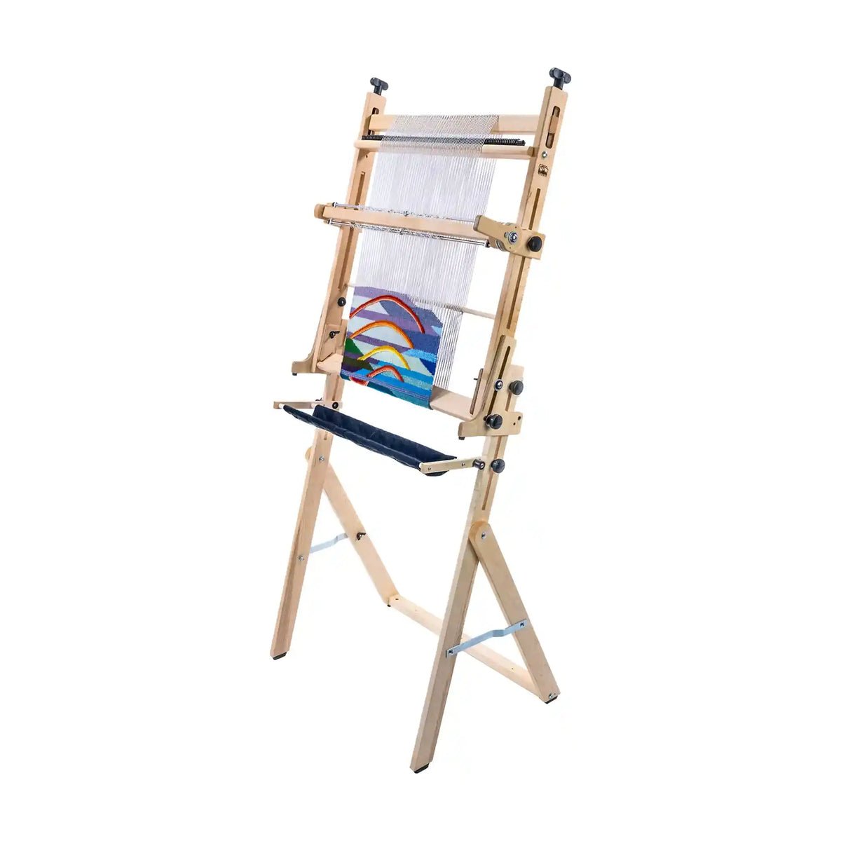 Schacht Arras Stand holding an Arras Tapestry Loom with Beam Kit and two Arras Traps