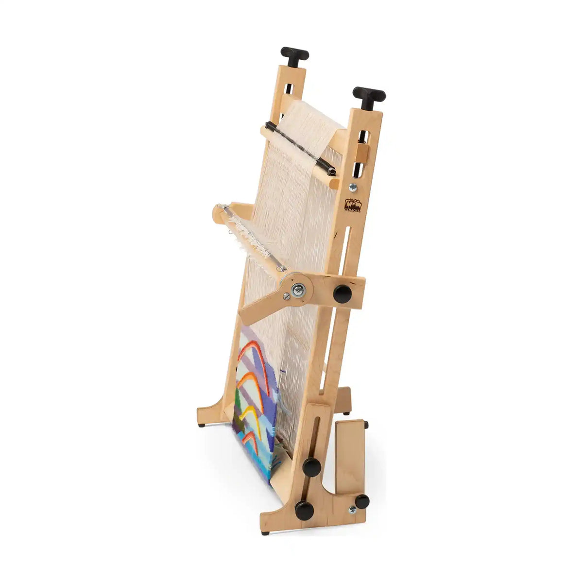 Arras Tapestry Loom tilted back with the legs folded