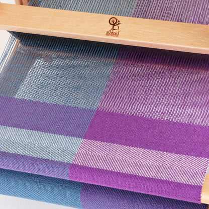 Cottolin towels in twill blocks being woven on an Ashford Brooklyn table loom