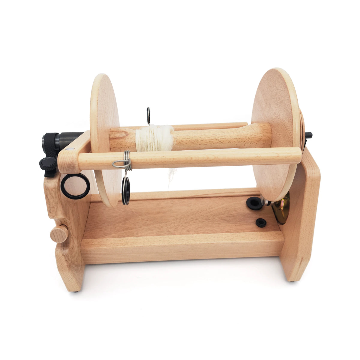 Ashford e-Spinner Super Jumbo electric spinner, right side view with the speed control