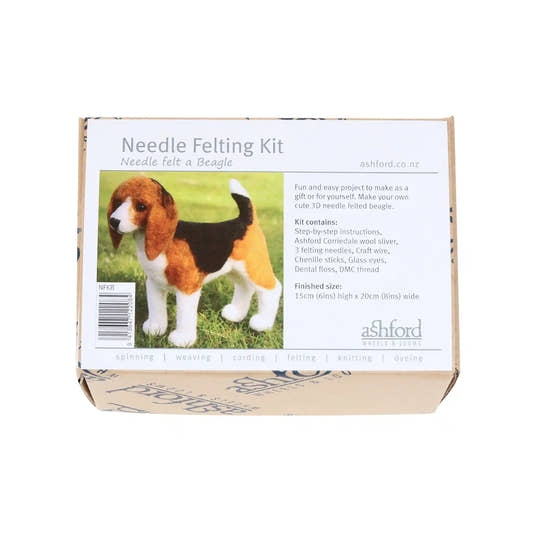 Ashford Needle Felting Kit - Beagle, kit contents