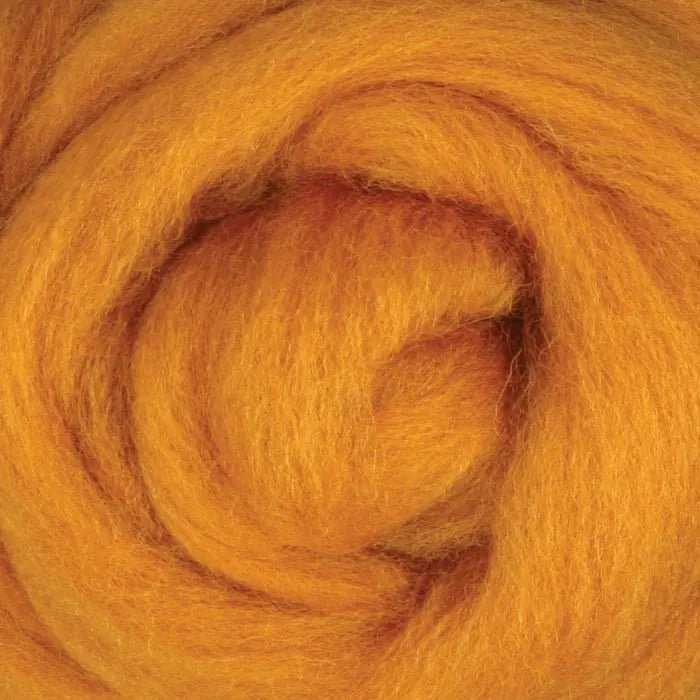 Ashford Solid Colored Corriedale Sliver - 2.2lb bag - Butterscotch - Paradise Fibers
