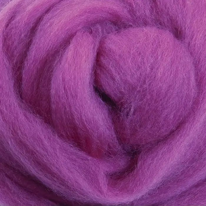 Ashford Solid Colored Corriedale Sliver - Orchid - Paradise Fibers