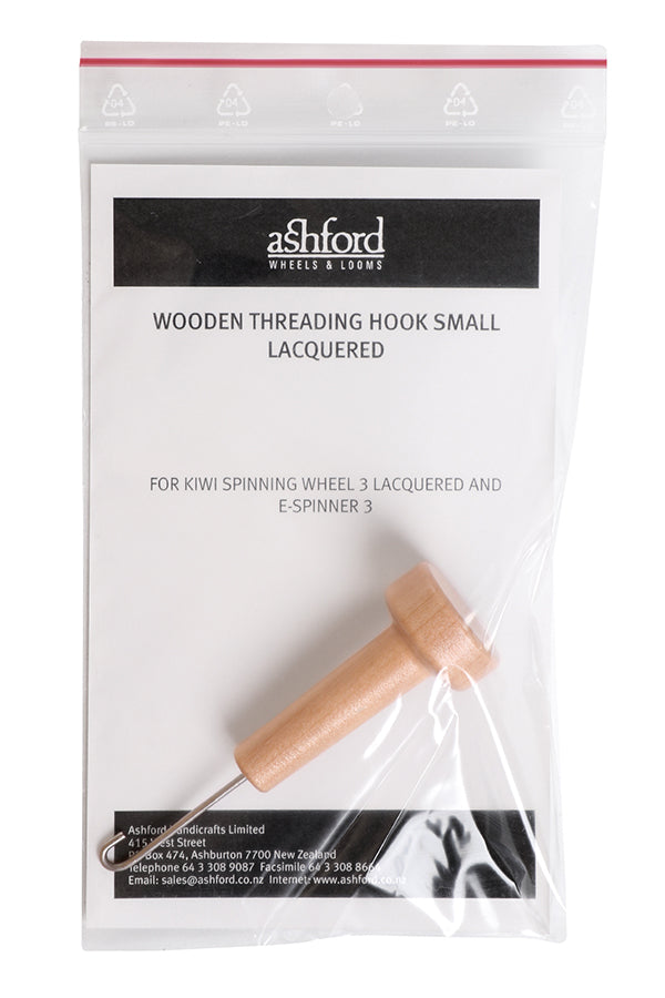 Ashford Wooden Threading Hook Small Lacquered - For JOYS / ESP3 / KSW3L - Packaged 1pc