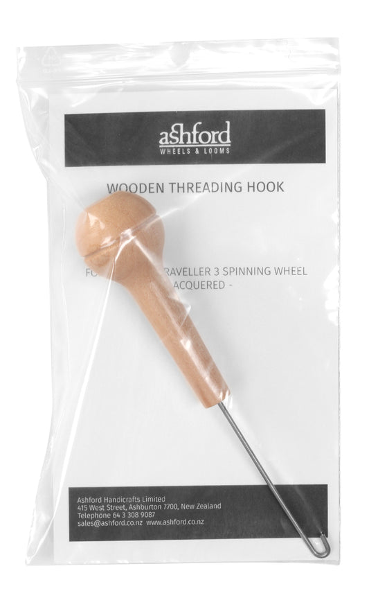 Ashford Wooden Threading Hook Traveller 3 Lacquered - Packaged 1pc