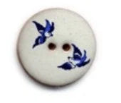 KOKON BLEU Pottery Buttons Bird