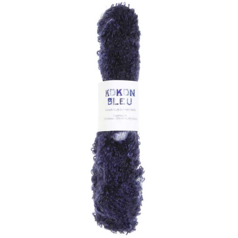 KOKON BLEU Slubby Mohair Yarn