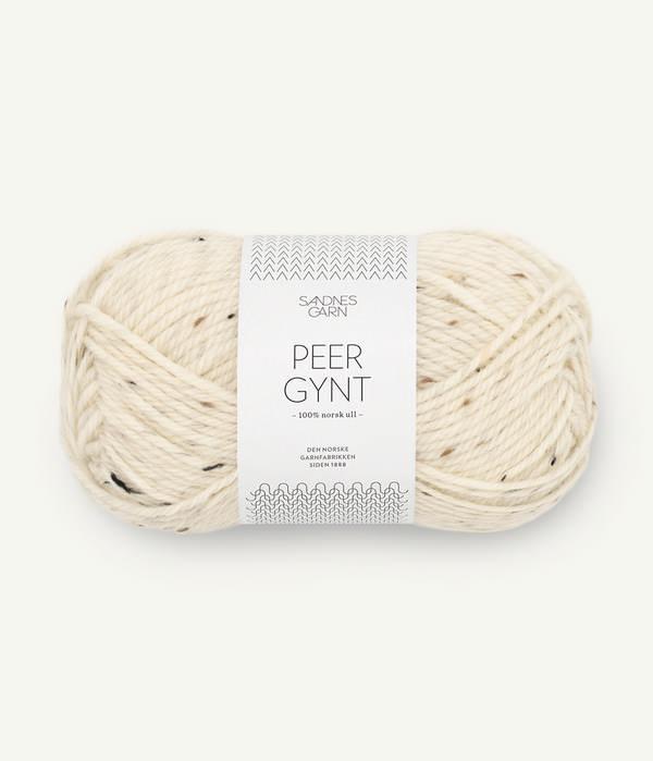 Sandnes Garn Peer Gynt - 2523 Natural White/Brown Tweed