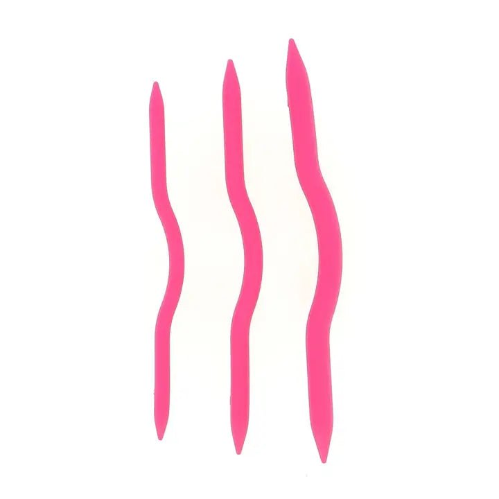 Cable Needles with Grooves Set of 3 - Pink - Paradise Fibers