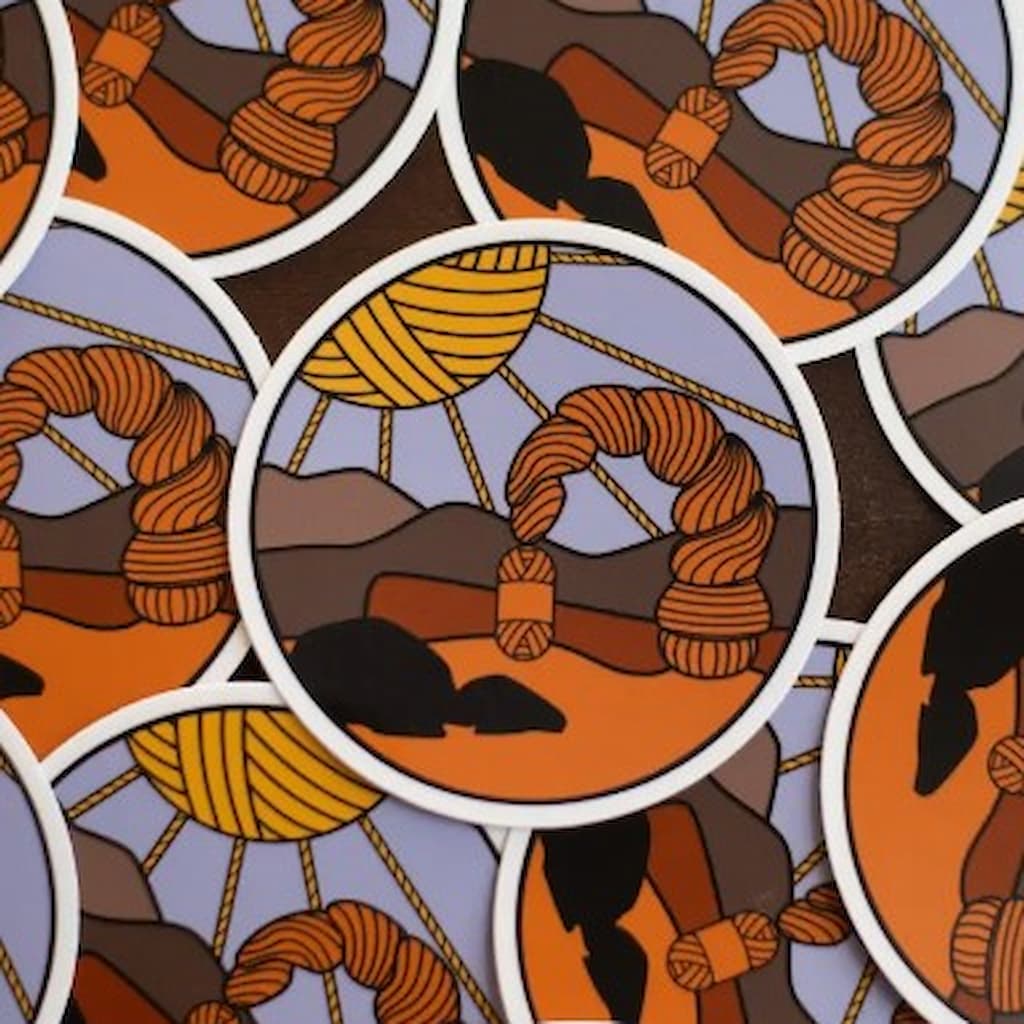 Camp Stitchwood | Arches Knitional Park Knitting Sticker - Paradise Fibers