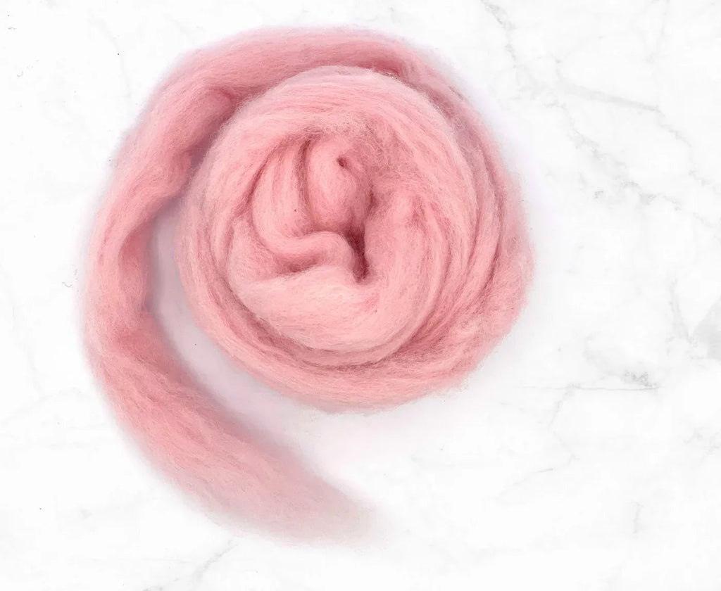 Carded Corriedale Sliver - Candy Floss - Paradise Fibers