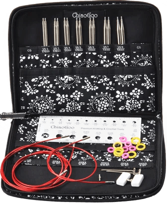 ChiaoGoo TWIST Red Lace Small Interchangeable Knitting Needle Tip Set 4" - Paradise Fibers