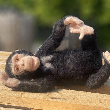 Chico the Chimp Needle Felting Kit - Paradise Fibers