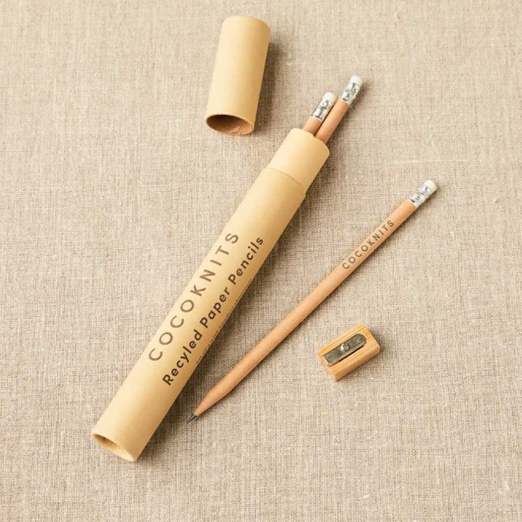 CocoKnits Recycled Paper Pencils with Sharpener - Paradise Fibers