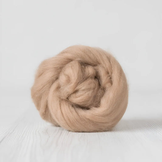 Natural Undyed Baby Camel Top - Brown