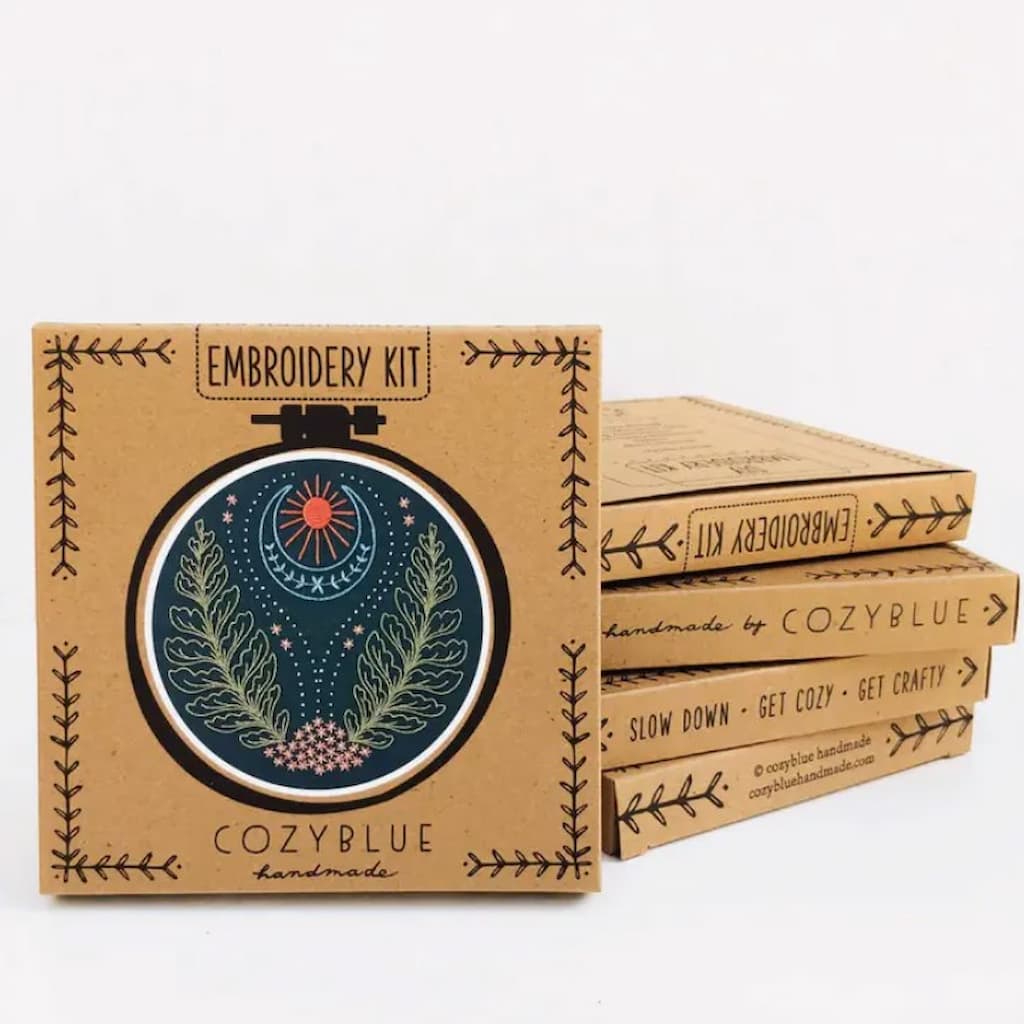 Cozyblue Blue Moon Embroidery Kit - Paradise Fibers