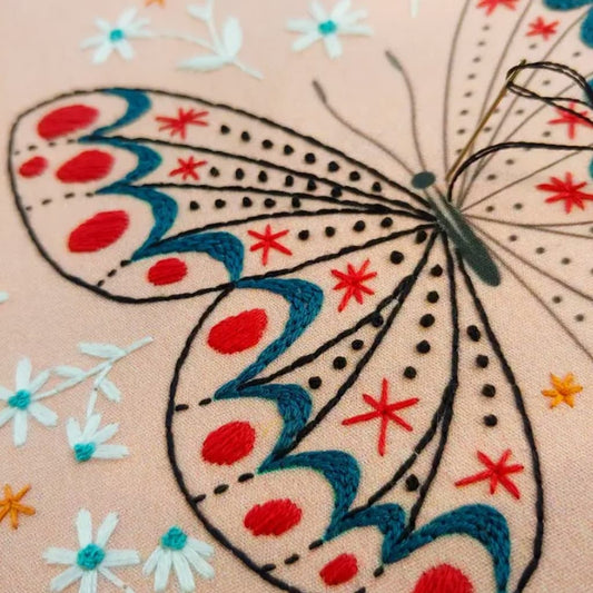 Cozyblue Butterfly Embroidery Kit - Paradise Fibers