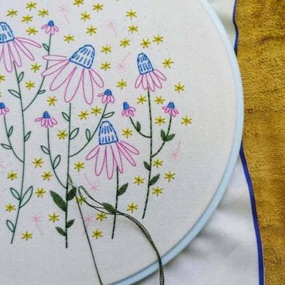 Cozyblue Coneflower Magic Embroidery Kit - Paradise Fibers