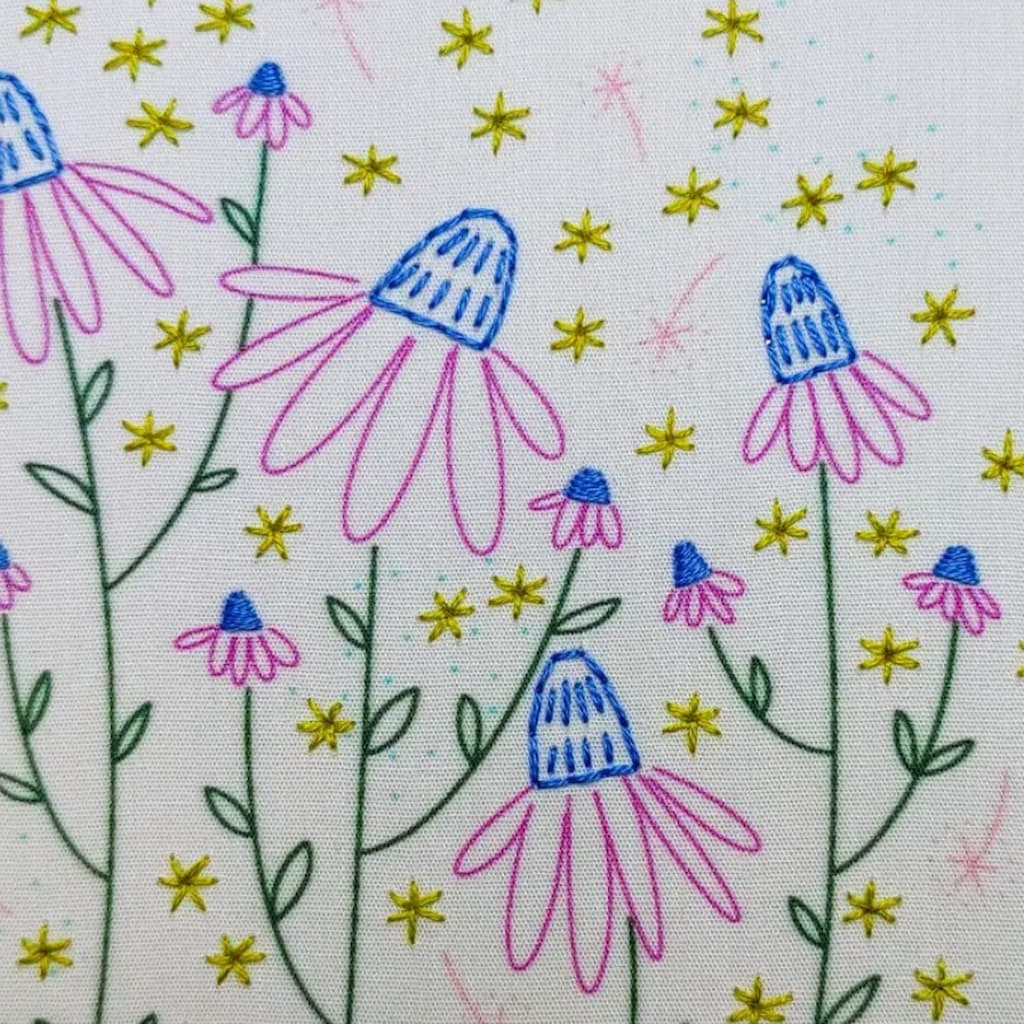 Cozyblue Coneflower Magic Embroidery Kit - Paradise Fibers