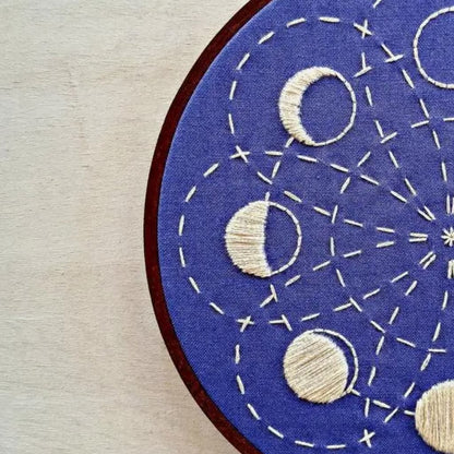 Cozyblue Lunar Blossom Embroidery Kit - Paradise Fibers