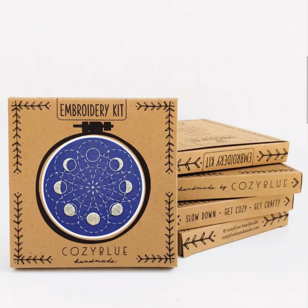 Cozyblue Lunar Blossom Embroidery Kit - Paradise Fibers
