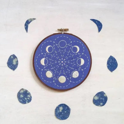 Cozyblue Lunar Blossom Embroidery Kit - Paradise Fibers