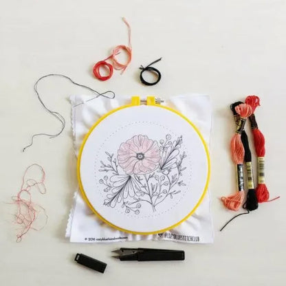 Cozyblue Poppy Power Embroidery Kit - Paradise Fibers