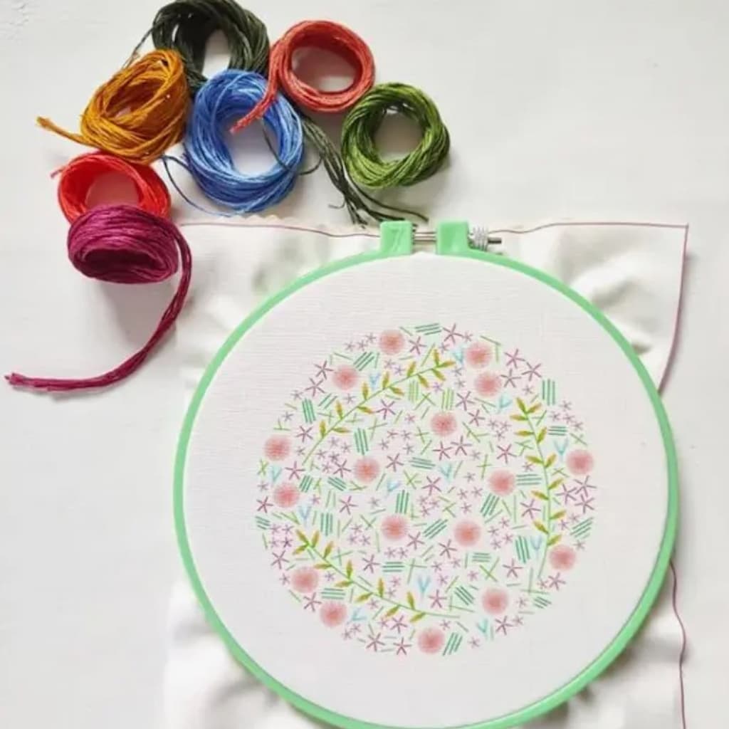 Cozyblue Wildflower Meadow Embroidery Kit - Paradise Fibers