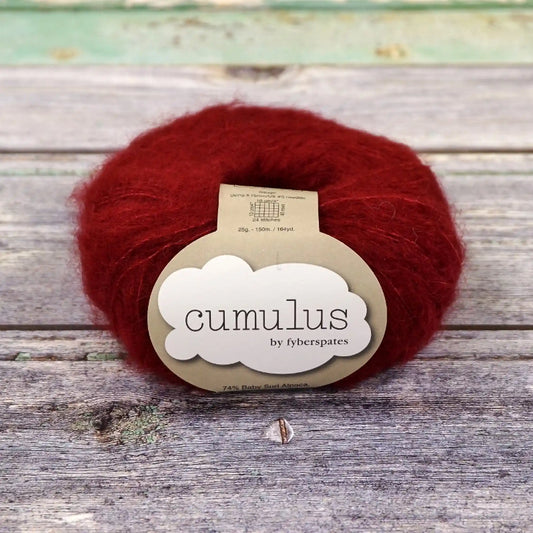 Fyberspates Cumulus Yarn color 901 Ruby Red