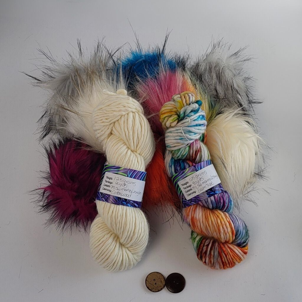 Dancing Skies Fibers Arts | Hat & Pom Kit - Paradise Fibers