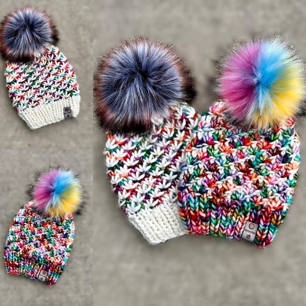 Dancing Skies Fibers Arts | Hat & Pom Kit - Paradise Fibers