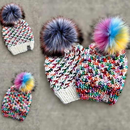 Dancing Skies Fibers Arts | Hat & Pom Kit - Paradise Fibers