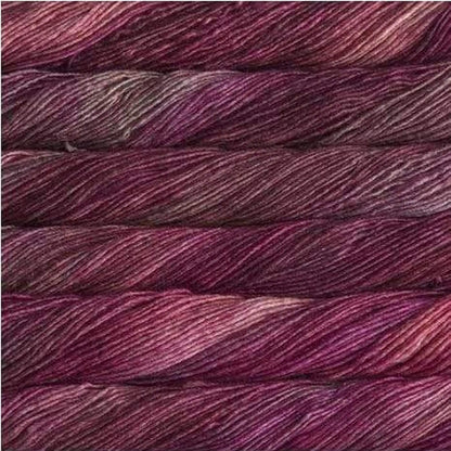 Drop Canyon Shawl Kit featuring Malabrigo Silky Merino color Jupiter